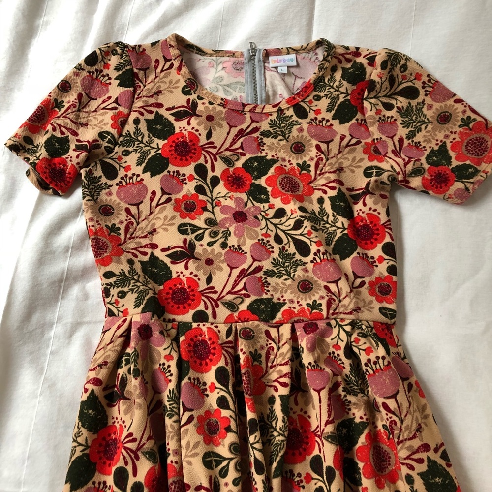 LuLaRoe Amelia L RARE HTF floral fit & flare BNWOT - Picture 2 of 8